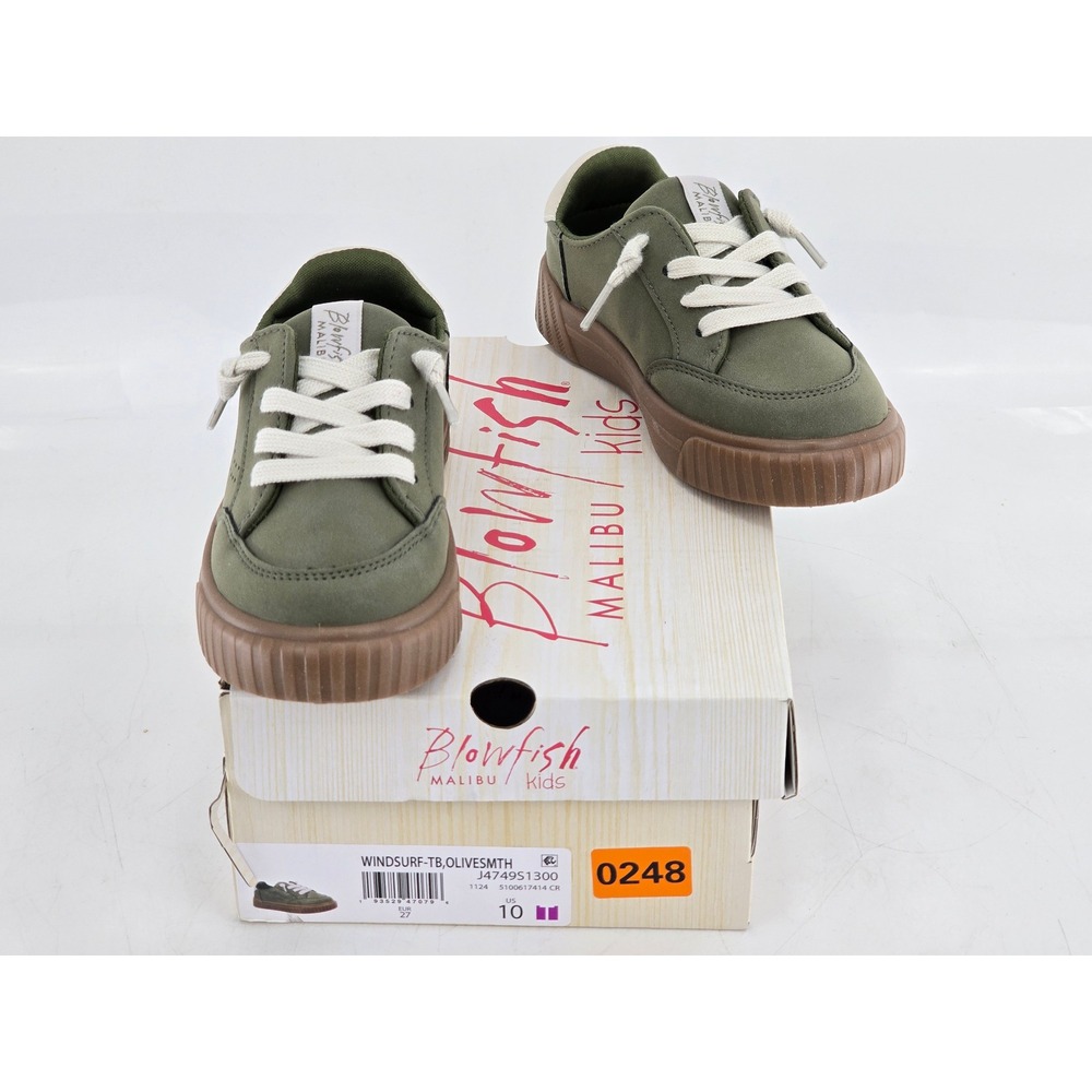 Blowfish Malibu Windsurf-TB Kids Size 10 Olive Green Sneakers -New